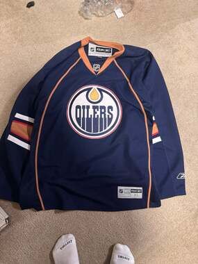 Edmonton Oilers NHL Reebok Premier Alternate Blue Team Jersey Mens XL